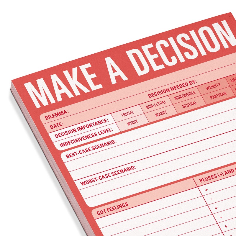 Knock Knock Make A Decision Checklist Note Pad, 6 x 9-Inches - Image 3